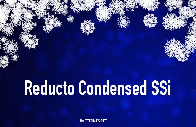 Reducto Condensed SSi example